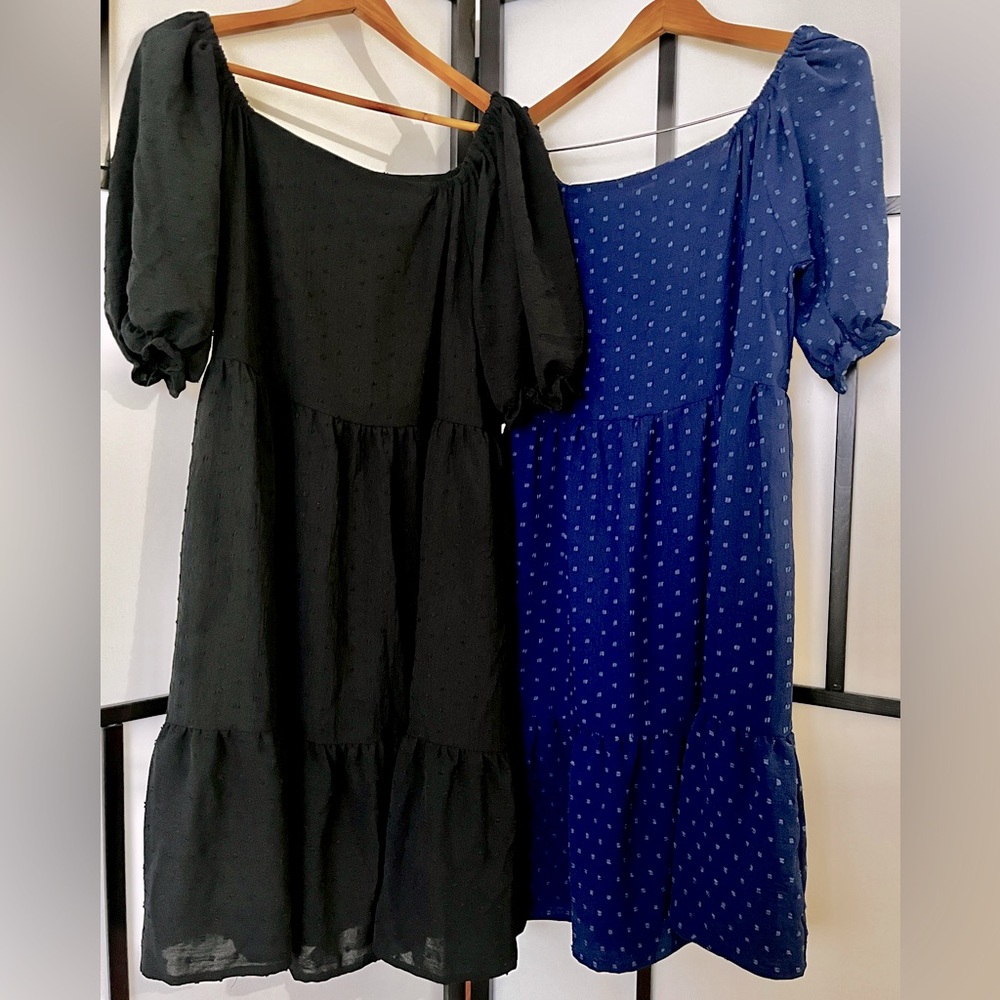 2 Bangkok Dresses. Black and Navy Blue. Brand new. Never worn.